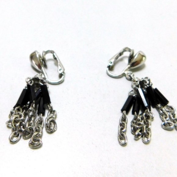 Signed Park Lane Drop Dangle Earrings Clip on - Picture 3 of 6